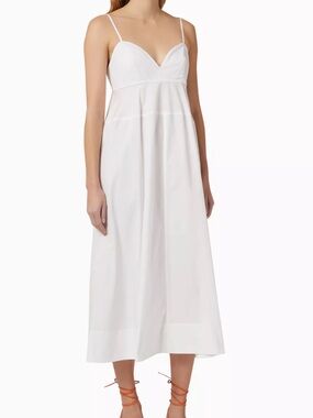 matthew bruch white strap midi dress